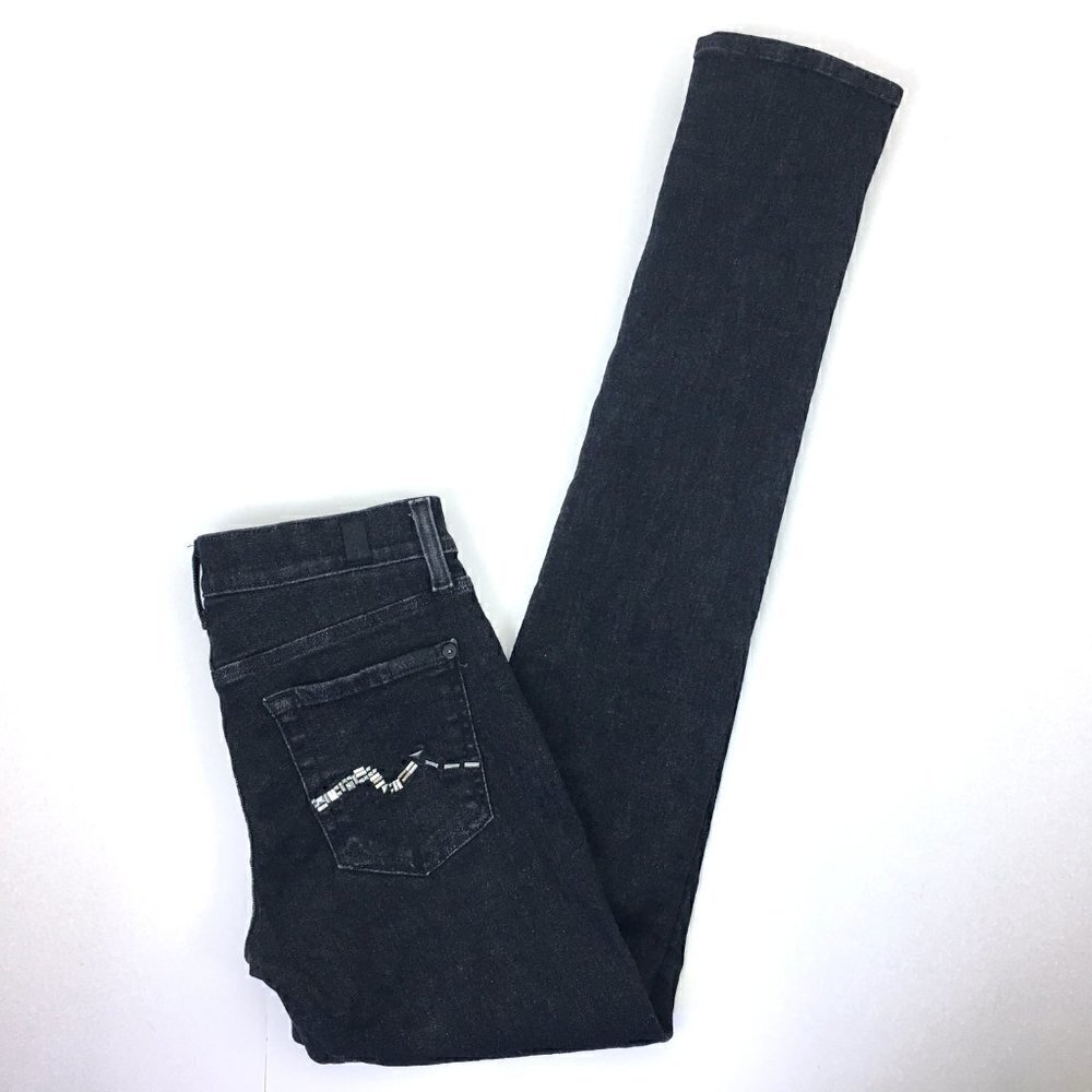 7 For All Mankind Women's Black Roxanne Jeans